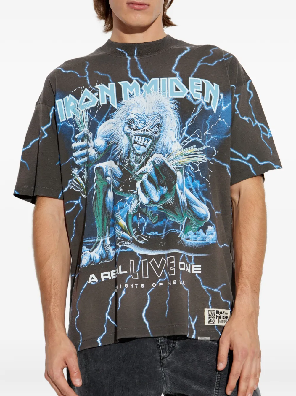 Represent x Iron Maiden T-shirt met grafische print Grijs