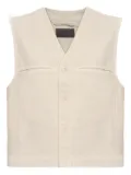 LEMAIRE button-fastening sleeveless vest - Neutrals