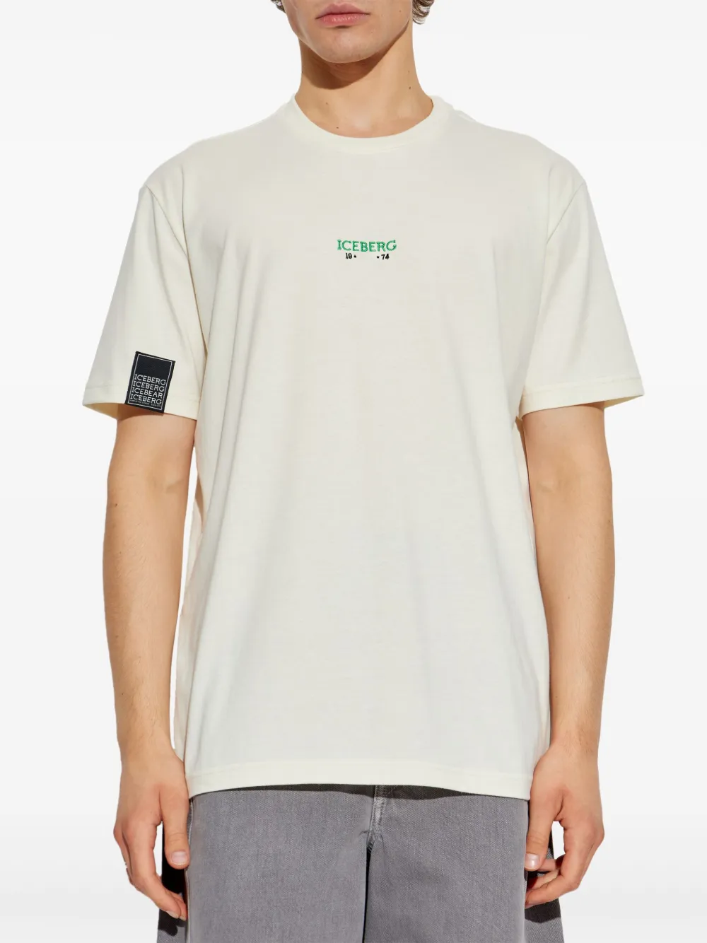 Iceberg Katoenen T-shirt met korte mouwen Wit