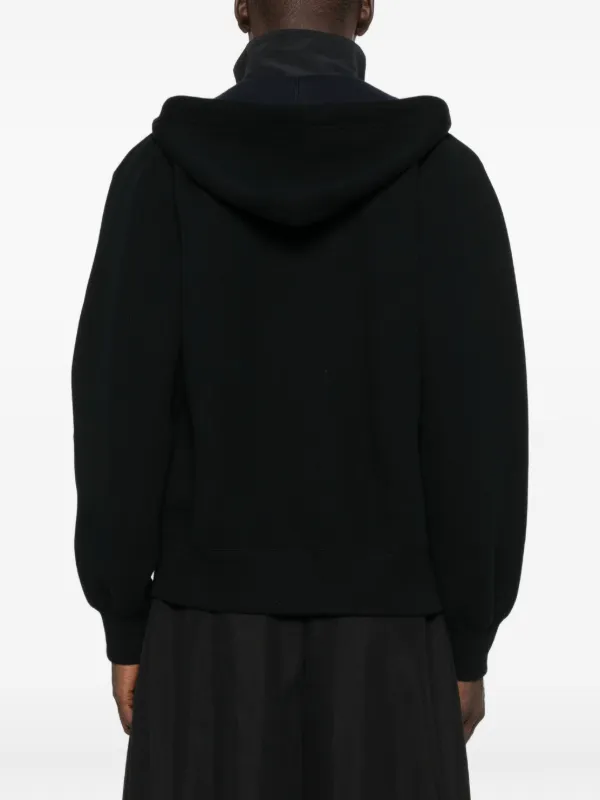 Sacai フーデッド ジップジャケット | ブラック | FARFETCH JP