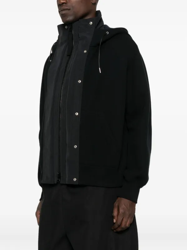 Sacai zip-front Hooded Jacket | Black | FARFETCH TR
