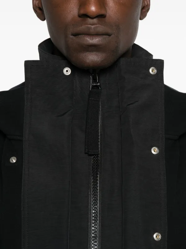 sacai サカイ ALPACA WOOL KNIT HOODED JACKET Sacai Wool Knit Blouson Jacket in Black | Santa Fe Dry Goods