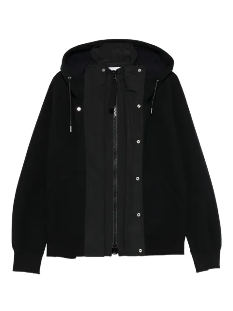 sacai zip-front hooded jacket