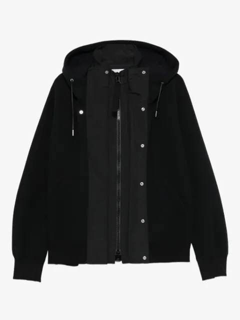 sacai جاكيت بهودي وسحاب أمامي