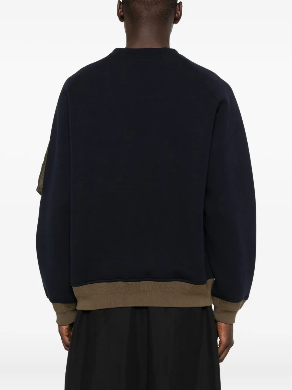 sacai Trui met ritssluiting en vlakken Blauw