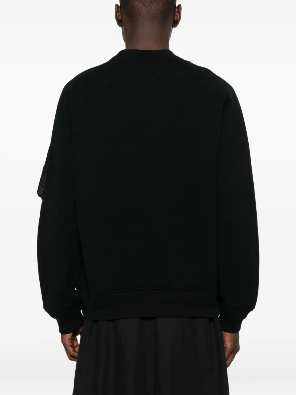 sacai Trui met ritszak en knoopsluiting Zwart