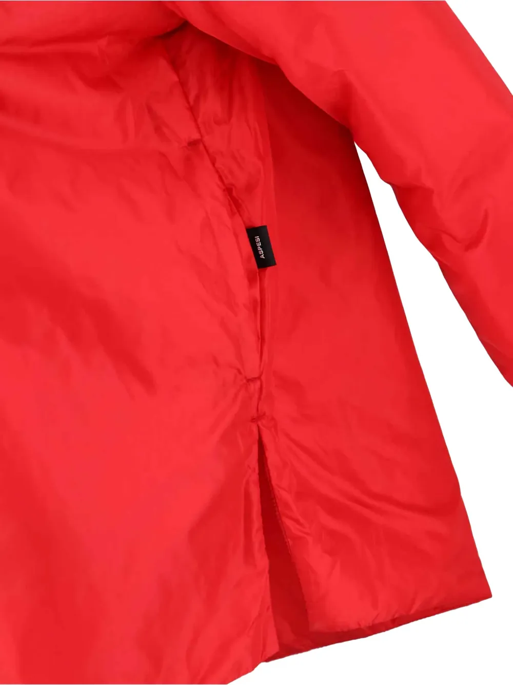 ASPESI hooded snap-button coat Rood
