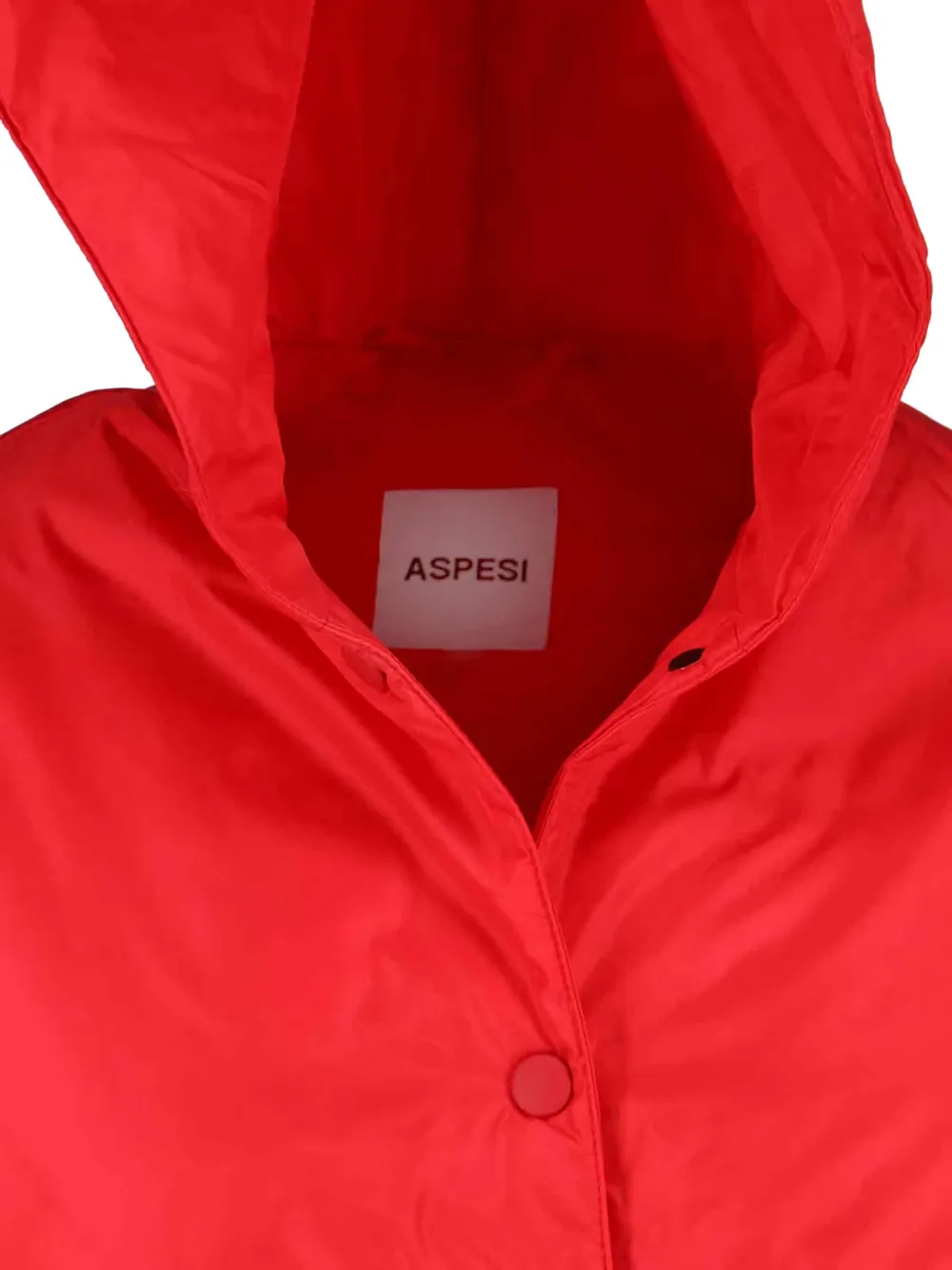 ASPESI hooded snap-button coat Rood