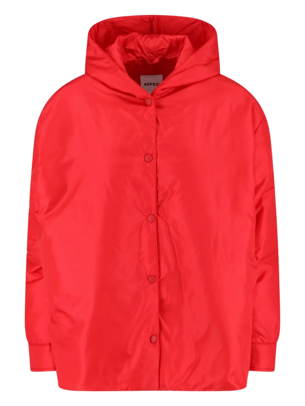 ASPESI hooded snap-button coat Rood