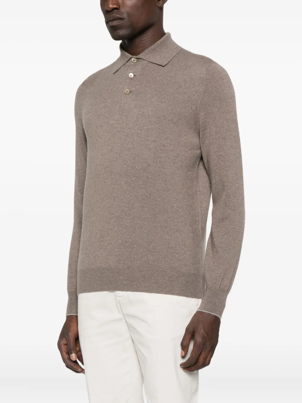 Brunello Cucinelli Kasjmier trui met polokraag Bruin