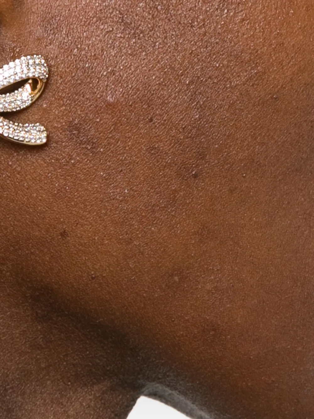 Self-portrait Bow Crystal Earrings In Gold