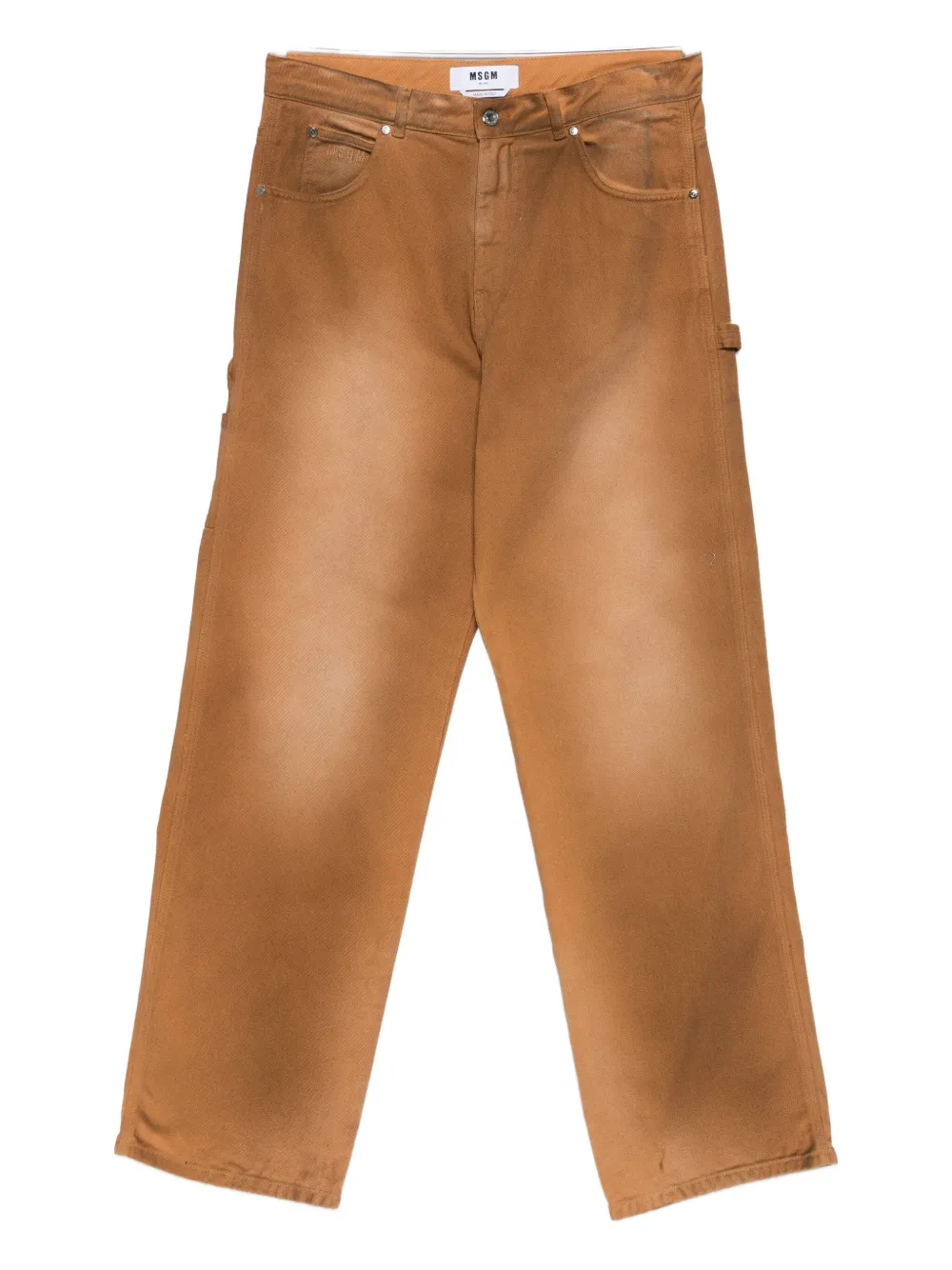 MSGM faded cotton trousers Bruin