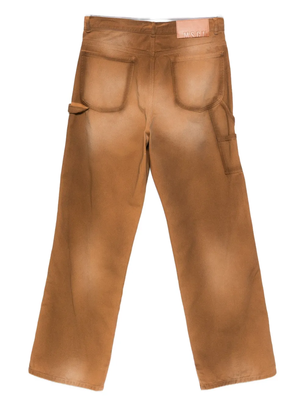 MSGM faded cotton trousers Bruin