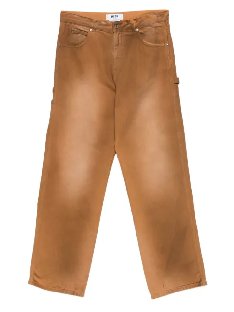 MSGM faded cotton trousers