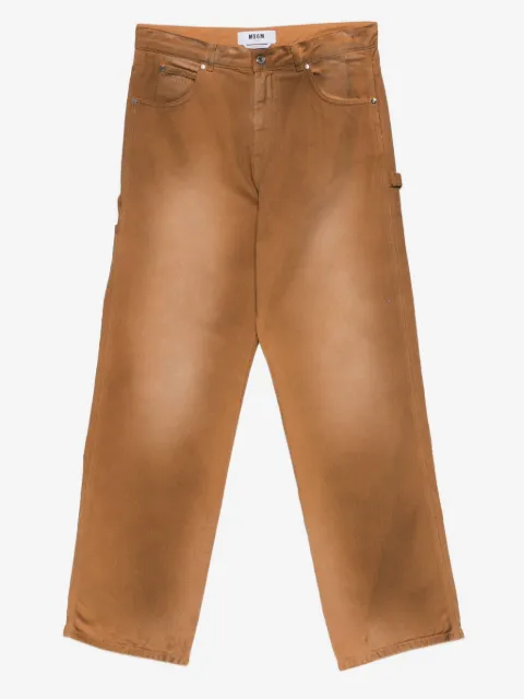 MSGM faded cotton trousers