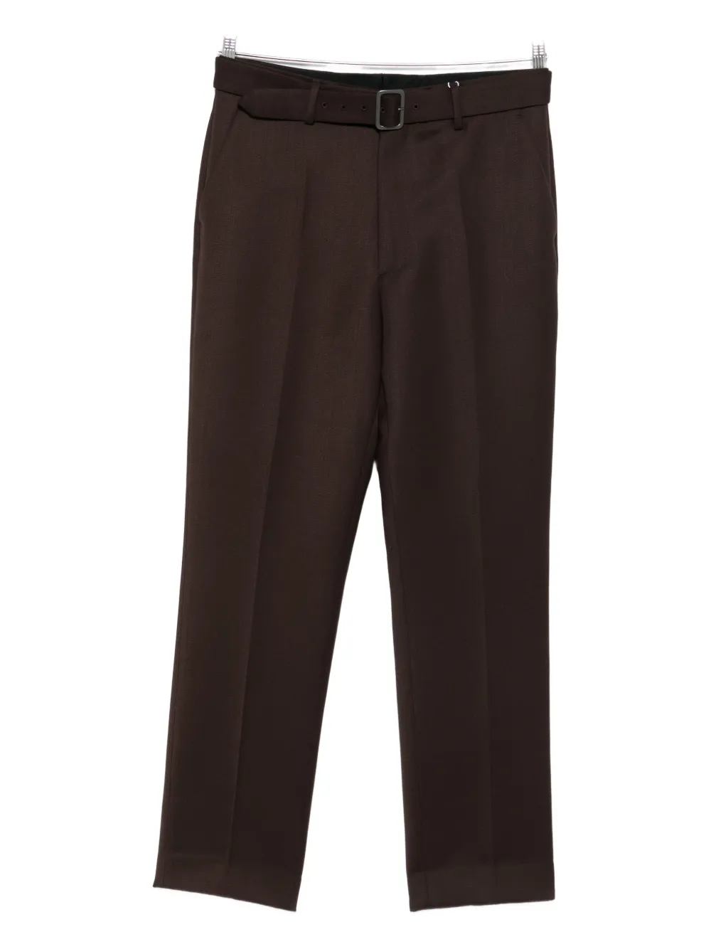 MM6 Maison Margiela belted cotton trousers Bruin