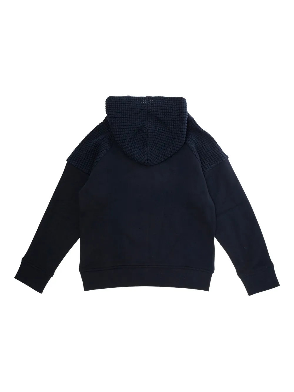 Emporio Armani Kids textured hoodie Blauw