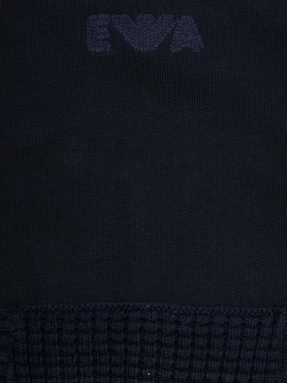 Emporio Armani Kids textured hoodie Blauw