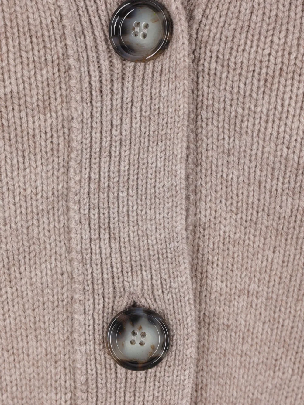 Allude Wollen vest met knoopdetails Beige