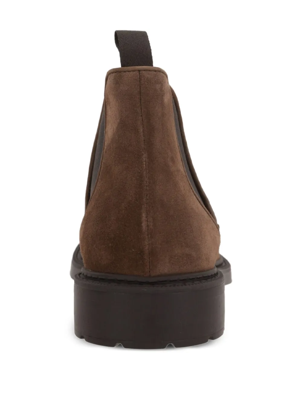 Doucal's elastic-panel suede boots Brown