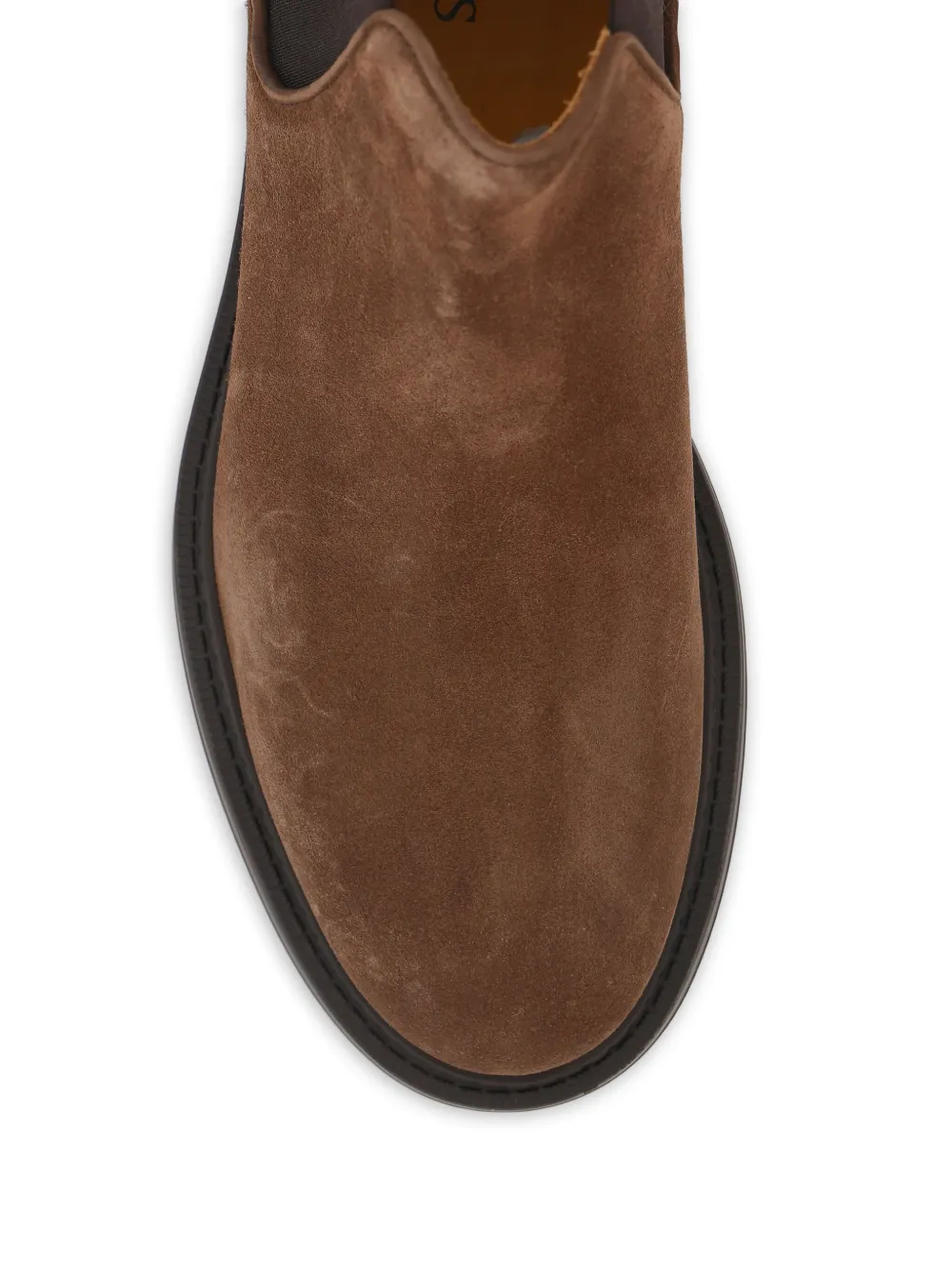 Doucal's elastic-panel suede boots Brown
