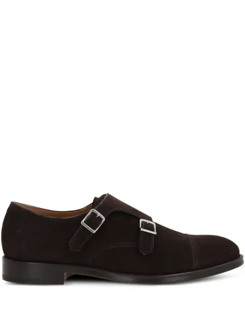 Doucal's double-buckle suede shoes