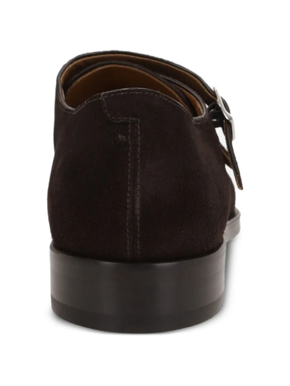 Doucal's double-buckle suede shoes Brown