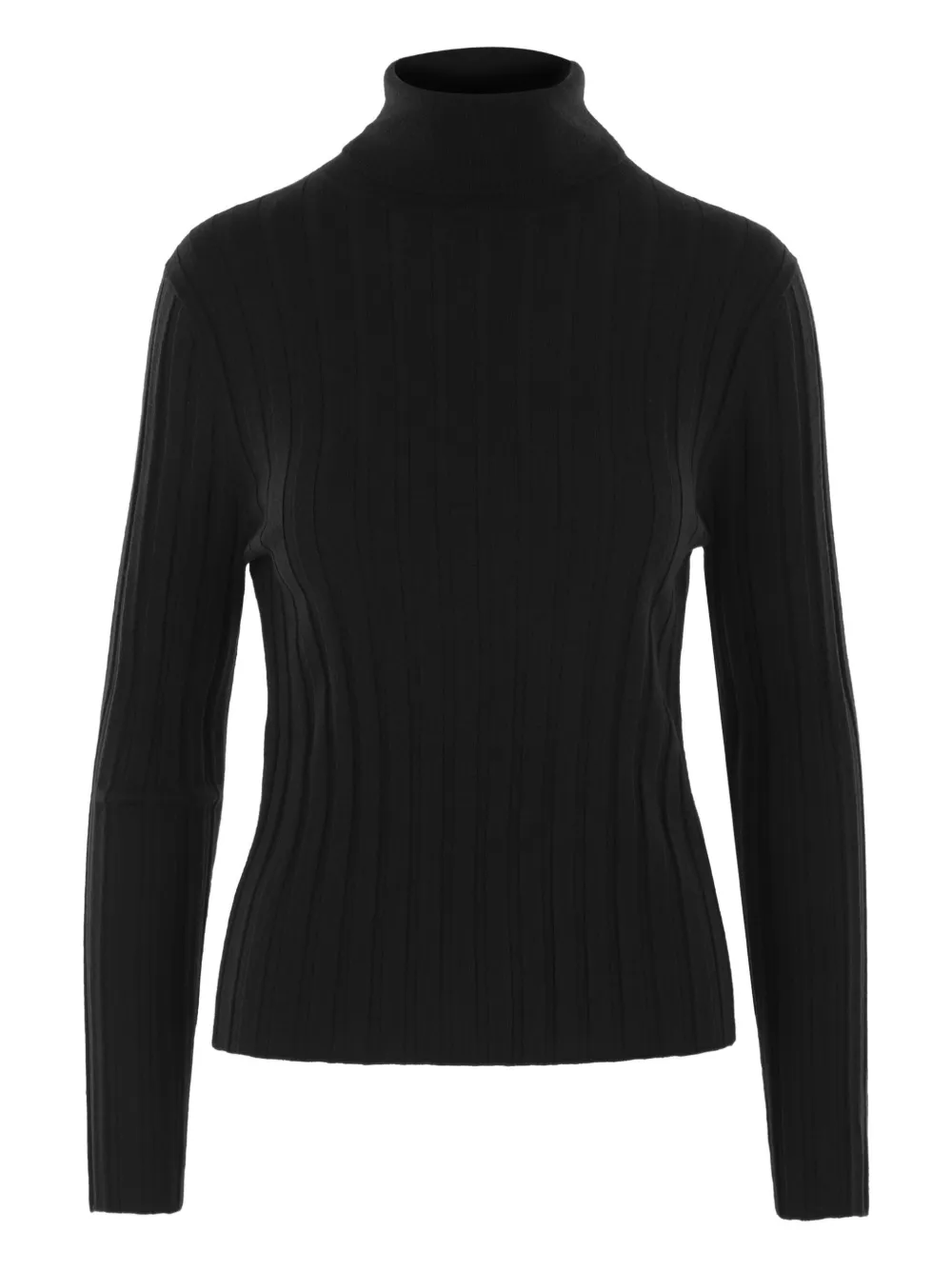 Allude ribbed turtleneck sweater Zwart