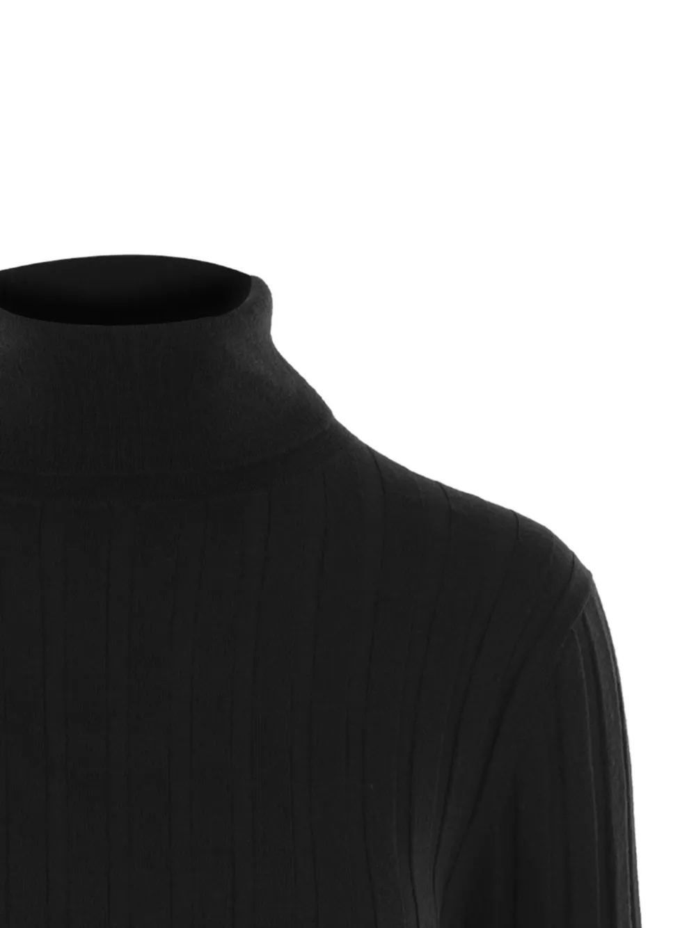 Allude Geribbelde coltrui Zwart