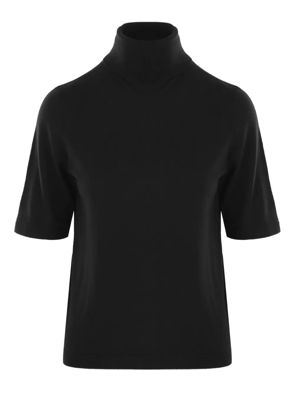 Allude short-sleeve turtleneck sweater Zwart