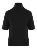 Allude short-sleeve turtleneck sweater - Black