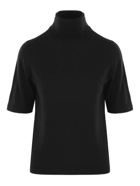 Allude short-sleeve turtleneck sweater
