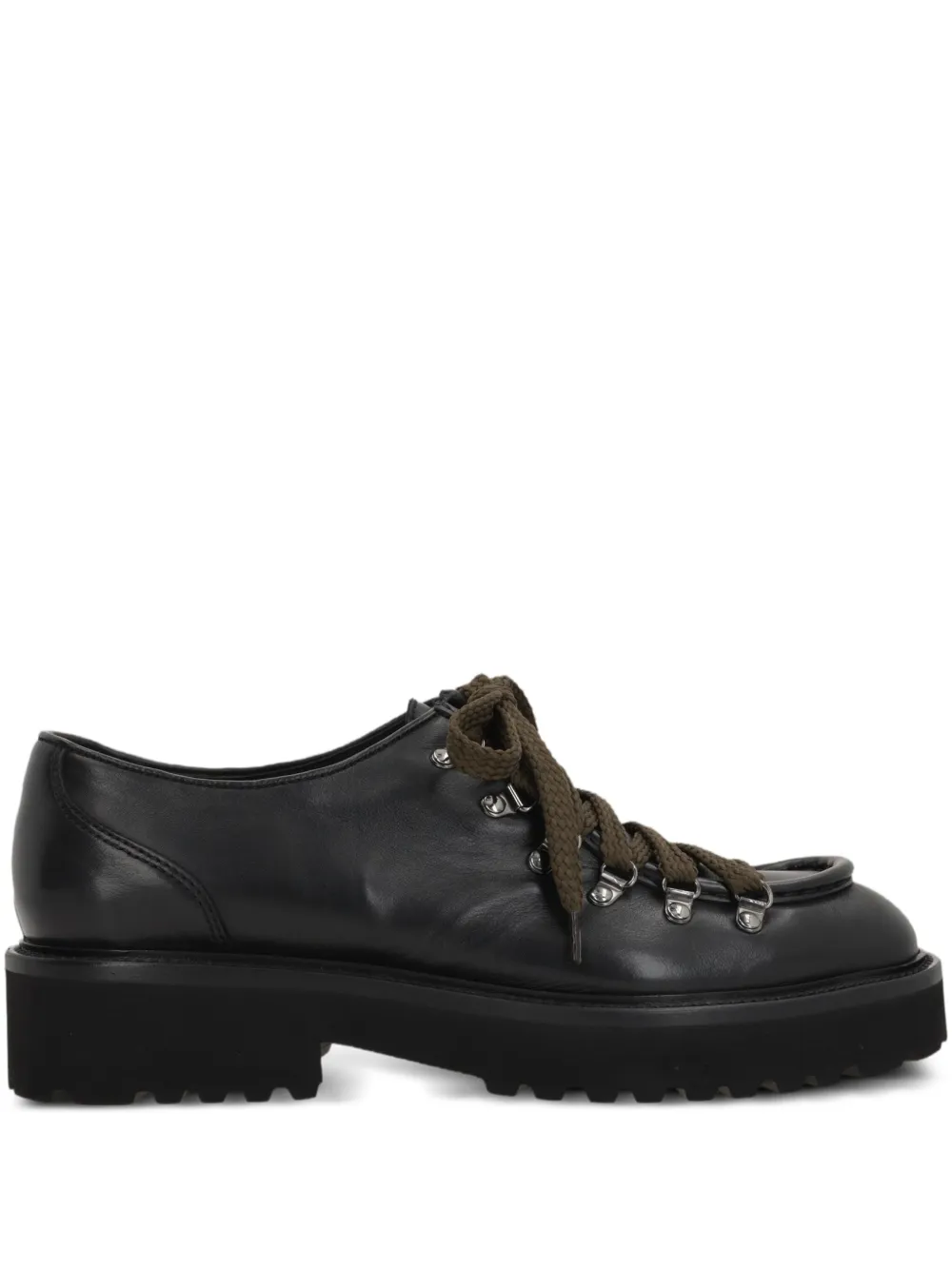 Doucal's lace-up lug-sole derby shoes Black