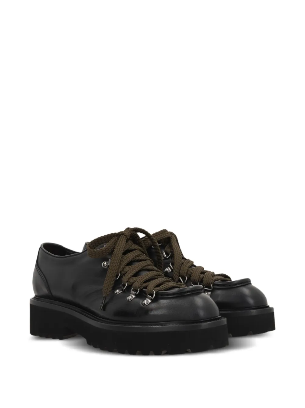 Doucal's Derby veterschoenen met chunky zool Zwart