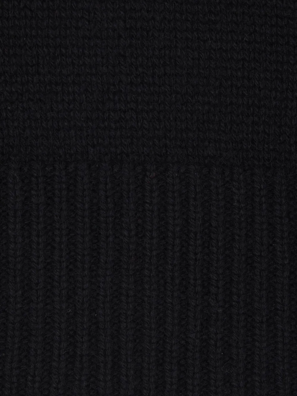 Allude Kasjmier geribbelde trui Zwart