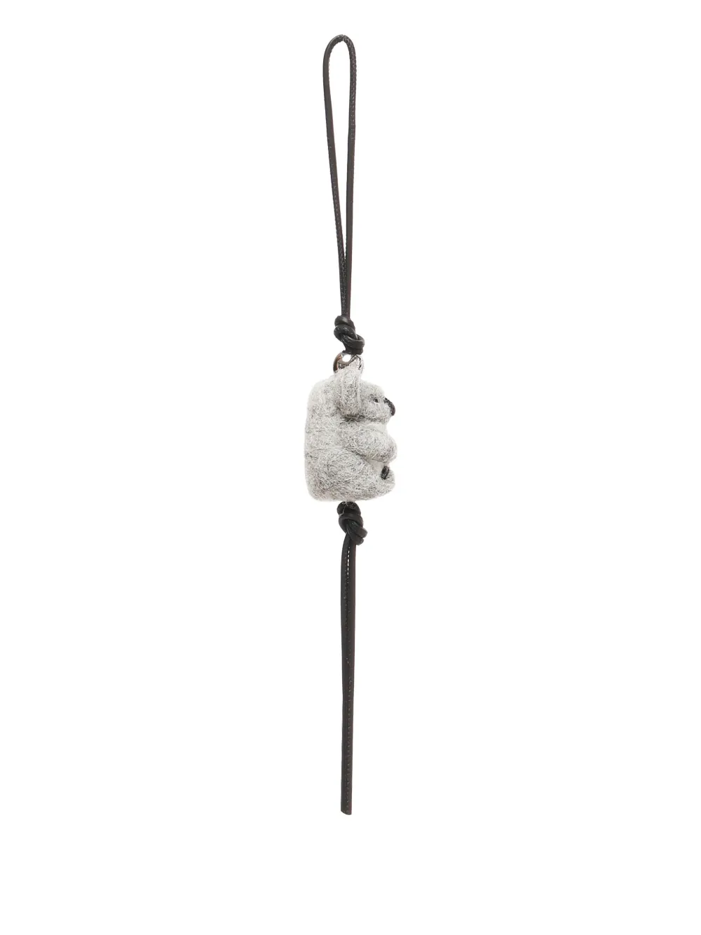 Loewe Koala-felt Keyring In Gray