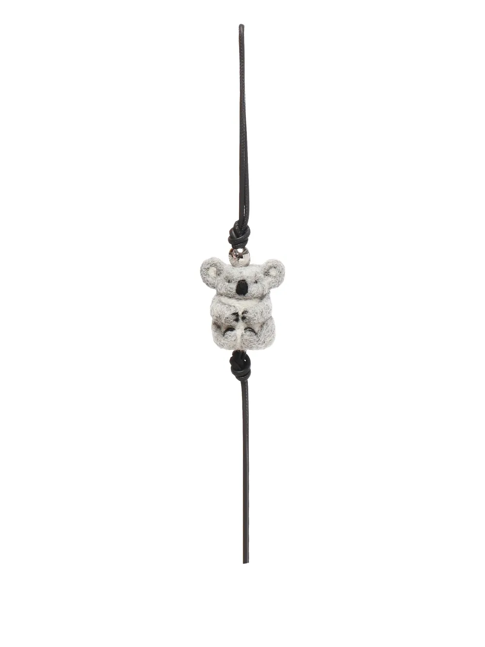 Loewe Koala-felt Keyring In Gray