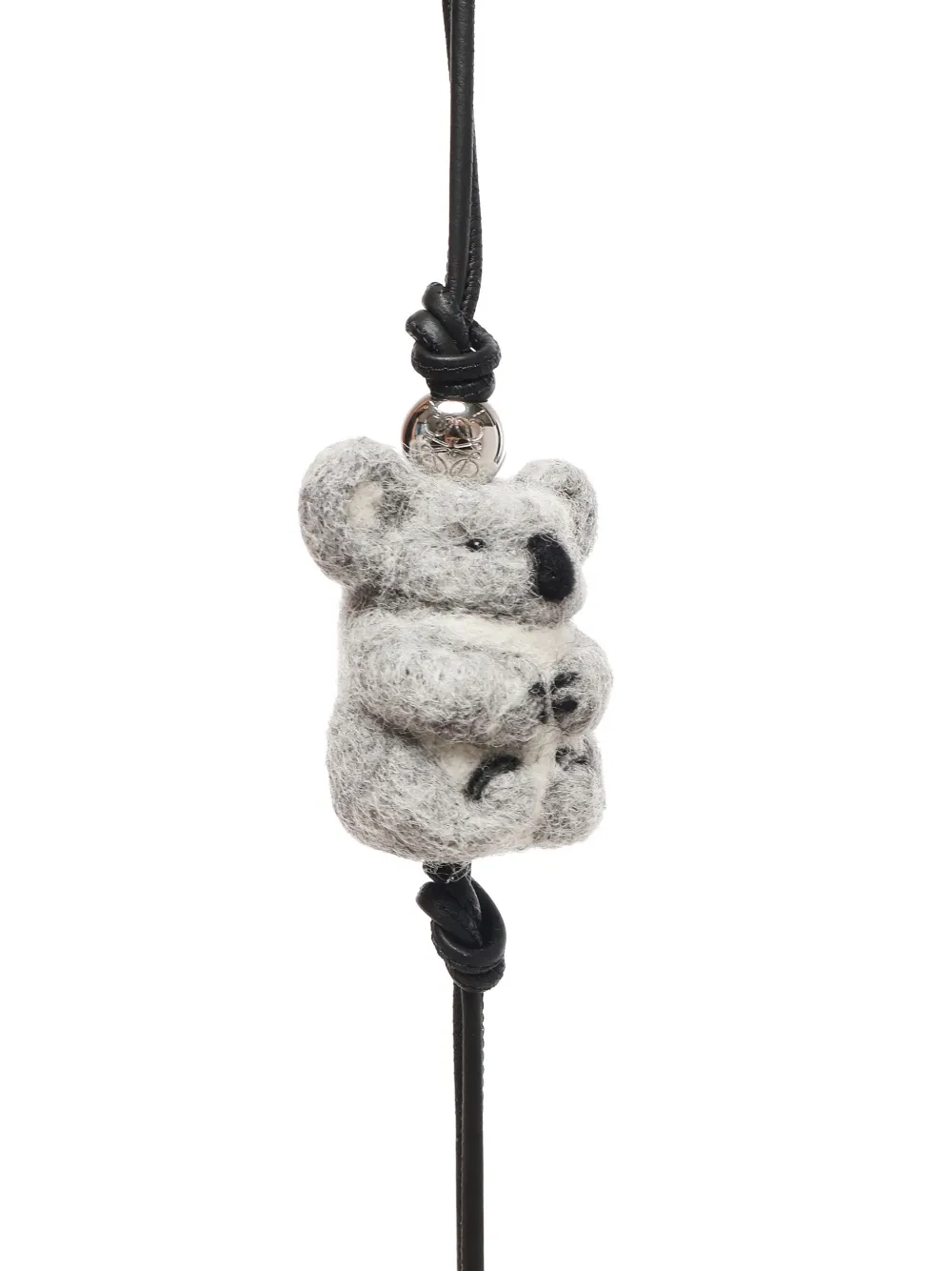Loewe Koala-felt Keyring In Gray