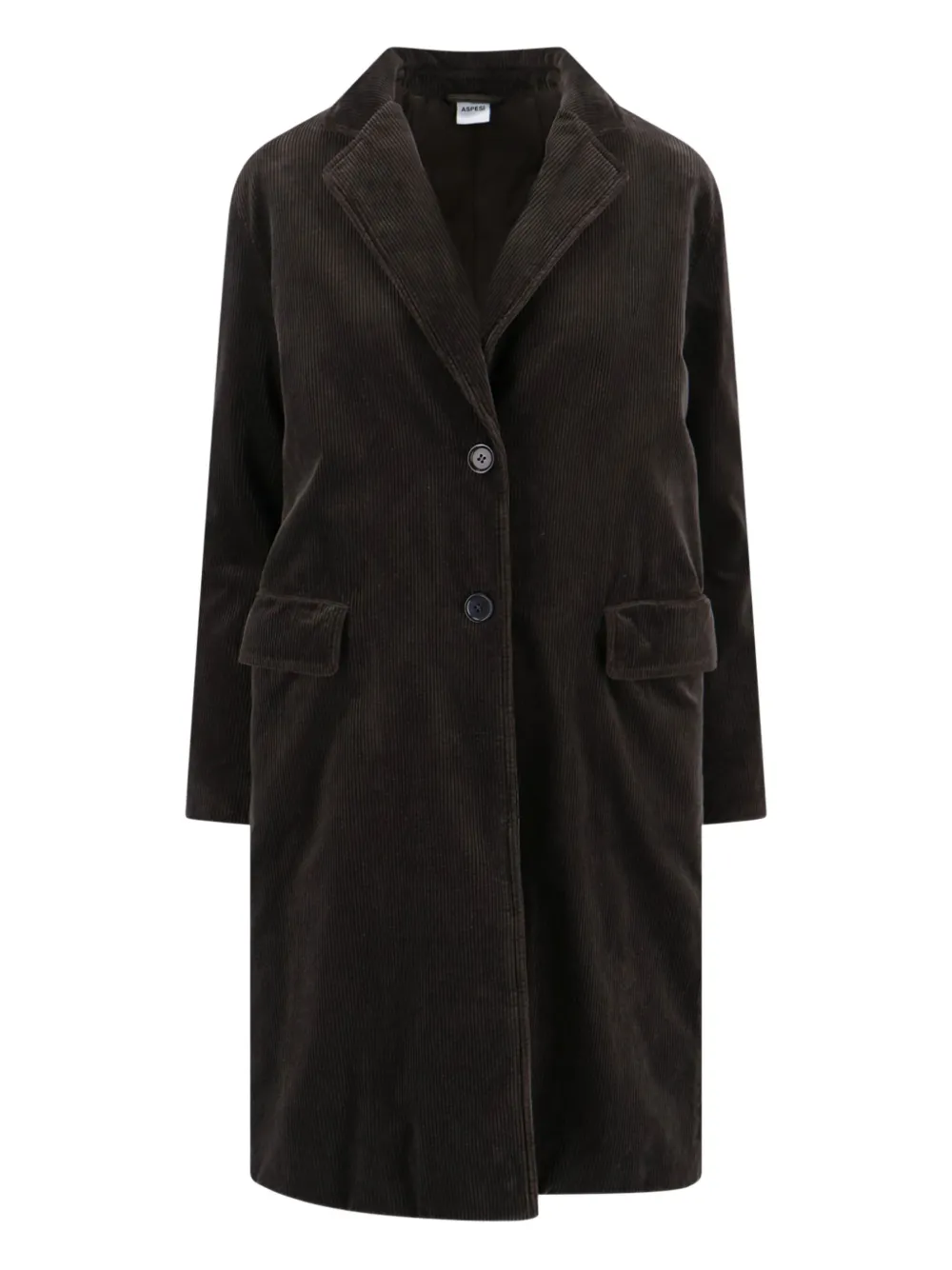 ASPESI ribbed corduroy coat Bruin