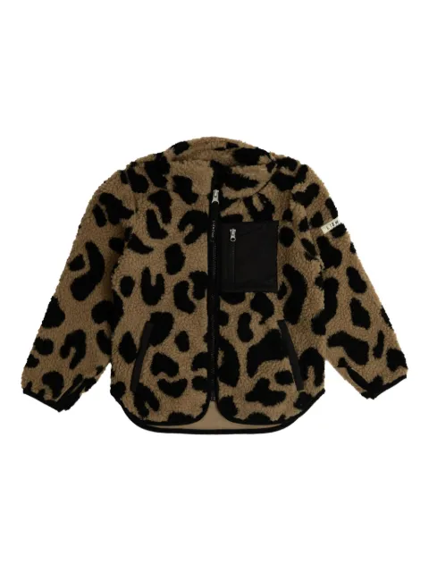Liewood leopard-print fleece jacket