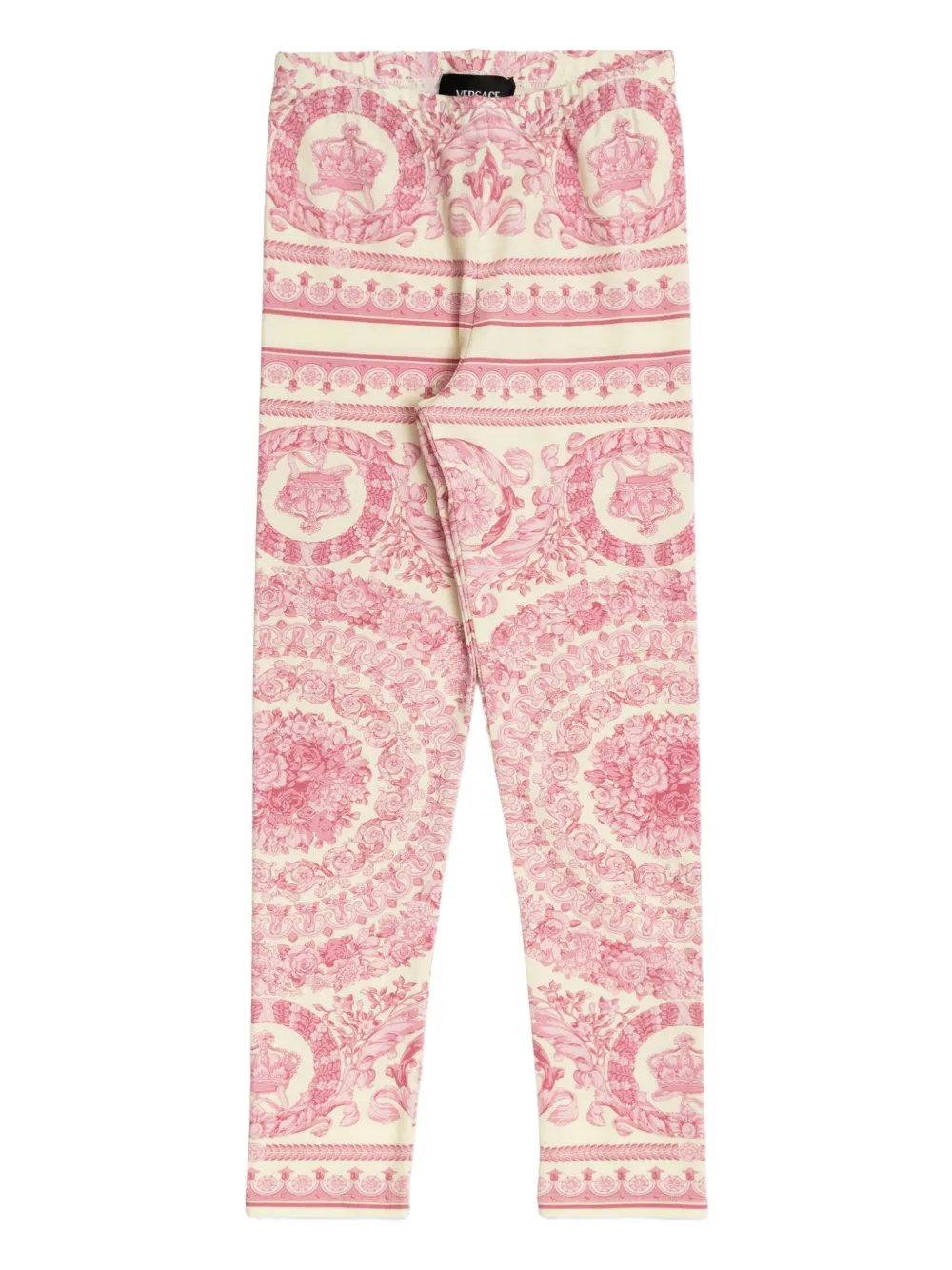 Versace Kids Legging met barokprint Wit