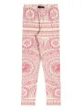 Versace Kids baroque-print leggings - White