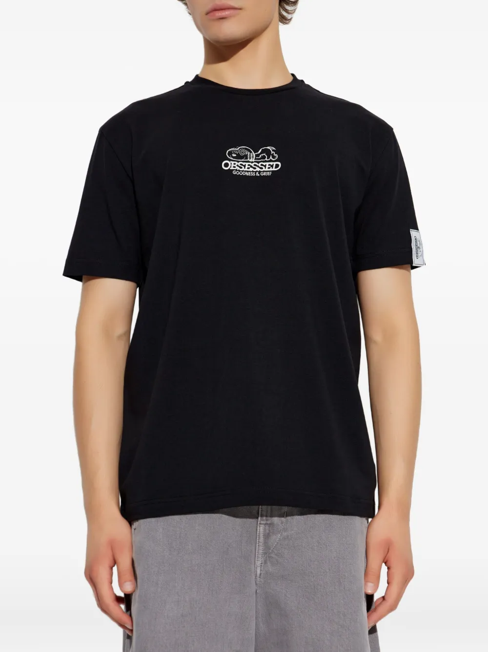 Iceberg T-shirt met borduurwerk Zwart
