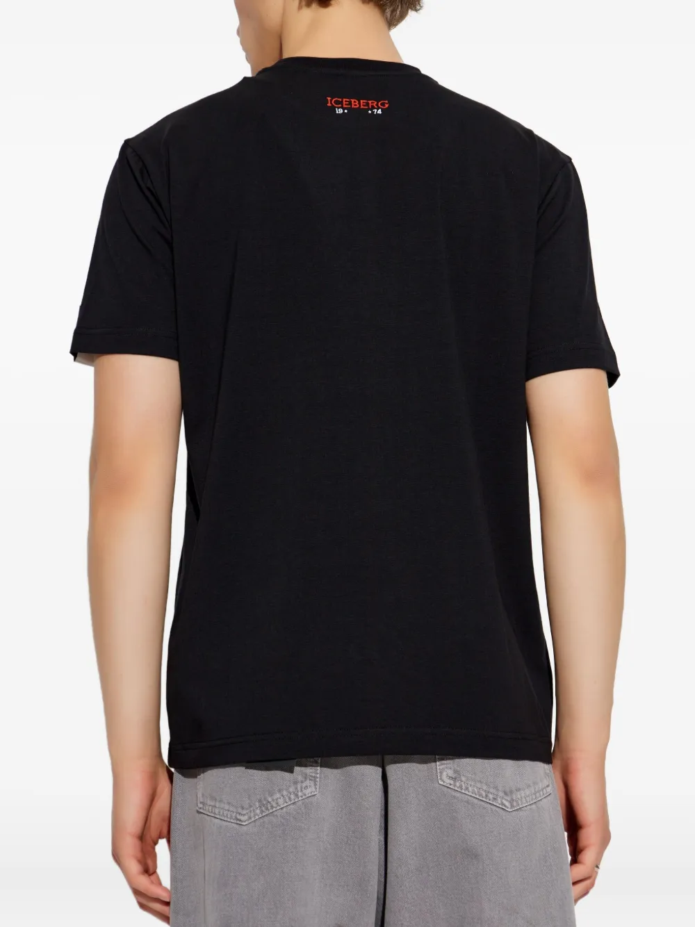 Iceberg T-shirt met borduurwerk Zwart
