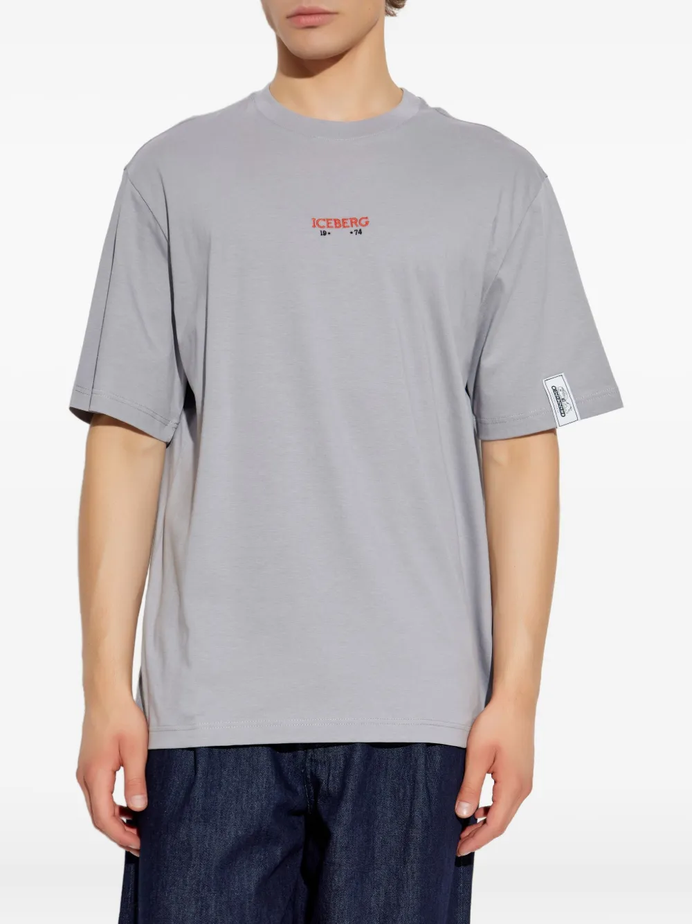 Iceberg T-shirt met geborduurd logo Grijs