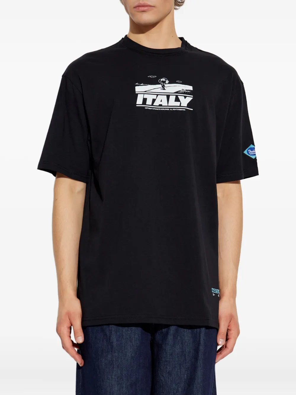 Iceberg x Peanuts Italy T-shirt met grafische print Zwart