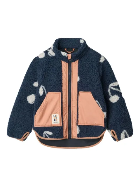 Liewood cherry-print fleece jacket