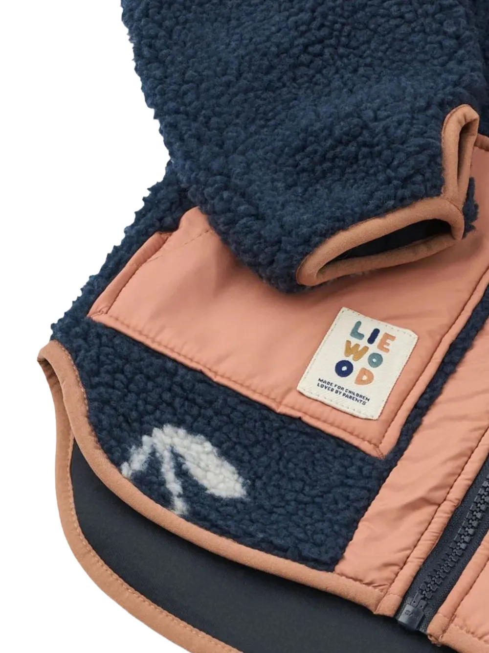 Liewood Fleece jack met kersenprint Blauw