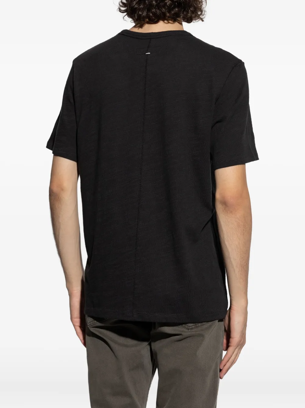 rag & bone Katoenen T-shirt met geborduurde vis Zwart