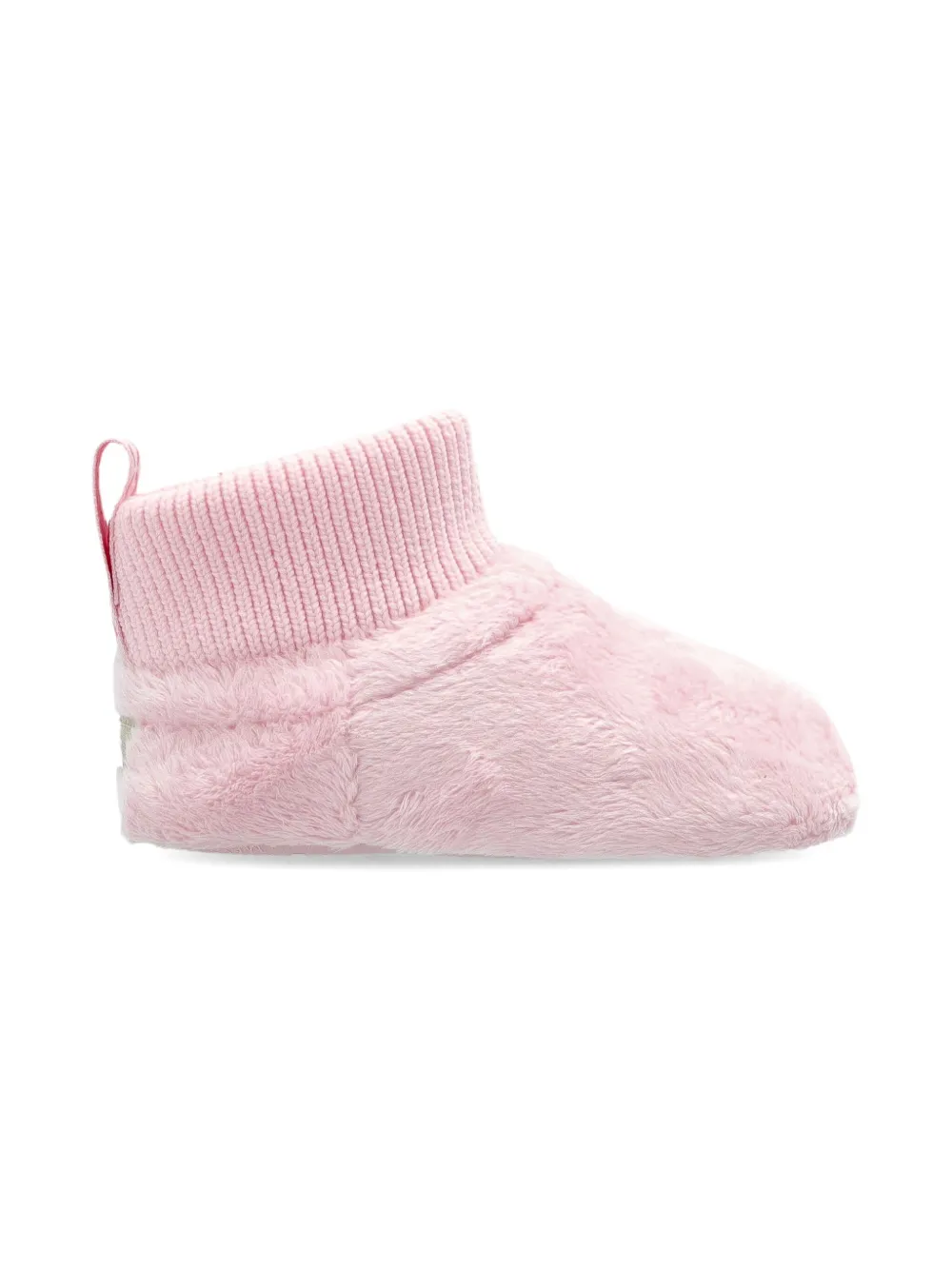 Ugg Ribbed-cuff Plush Pre-walkers In Pink